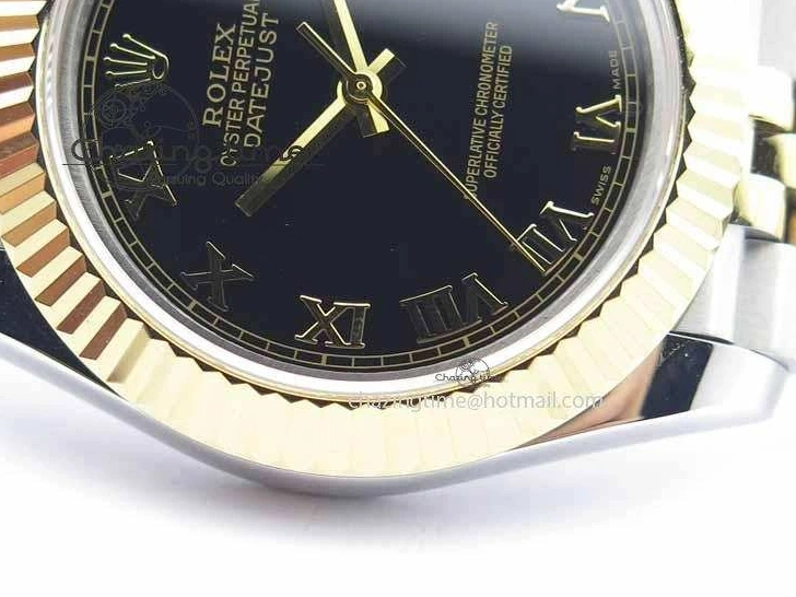 0210 DateJust II 41mm SS YG BP Maker Best Edition Black Roman Dial On Jubilee Bracelet A DailyWear 3665